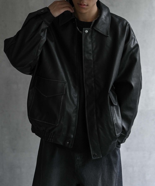 CREARE -LINO- ブルゾン アウター 「ユニセックス」フェイクレザー
