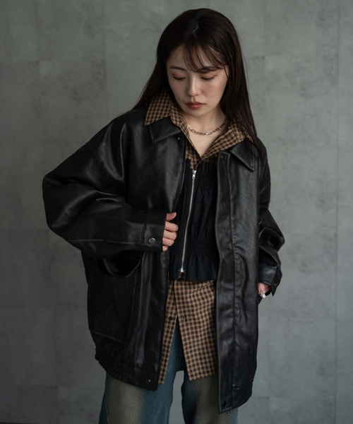 CREARE -LINO- ブルゾン アウター 「ユニセックス」フェイクレザー