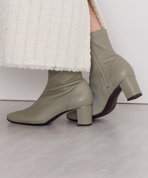 HIMIKO ブーツ 「Made in Japan」「撥水」シープレザーストレッチ