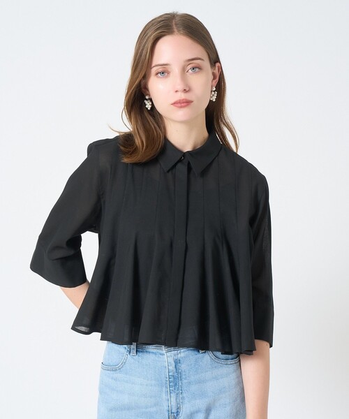 ANAYI（アナイ） ブラウス シャツ ボイルタックシャツブラウス
