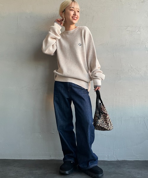 FRED PERRY（フレッドペリー） ニット セーター ワンポイントロゴ刺繍