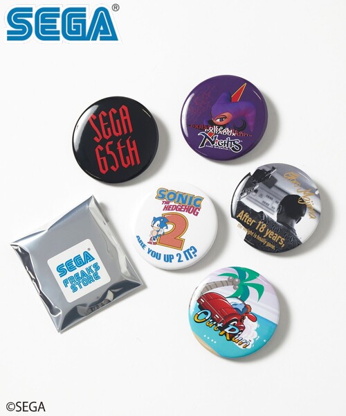 バッジ 別注 SEGA 65th 缶バッジ/2個セット/ランダム/ソニック/ナイツ