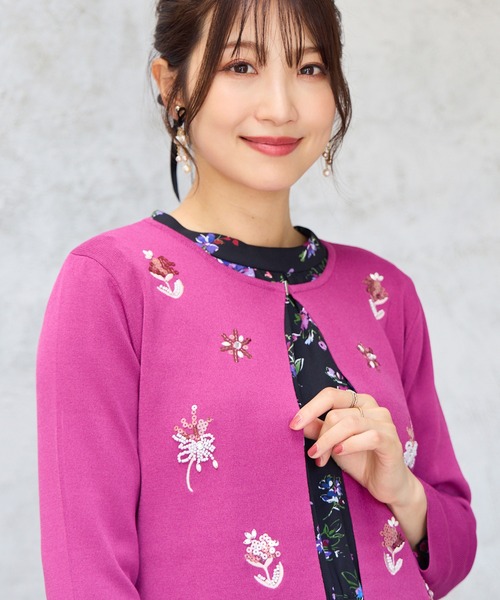 Rose Tiara（ローズティアラ） カーディガン 「人気デザイン」フラワー