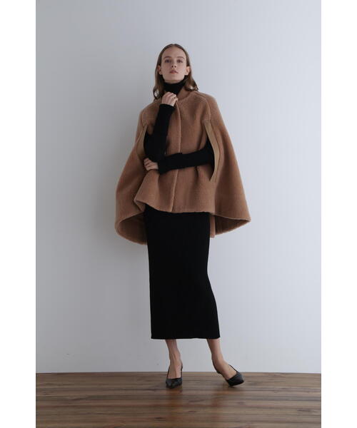 LE PHIL（ル フィル） ポンチョ ウールボアケープ レディース