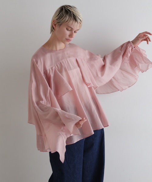 LE PHIL（ル フィル） ブラウス シャツ シアーローンブラウス