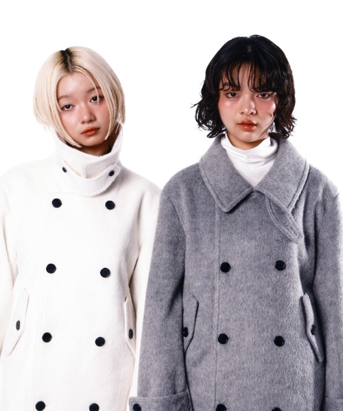 Smyeon コート アウター Middle shaggy coat/ミドルシャギーコート