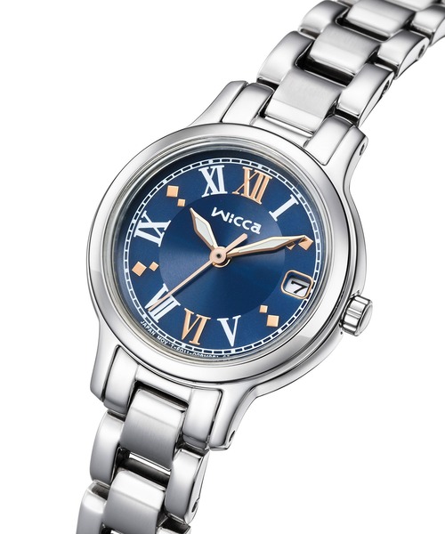 wicca（ウィッカ） 腕時計 ソーラーテック デイトモデル シルバー