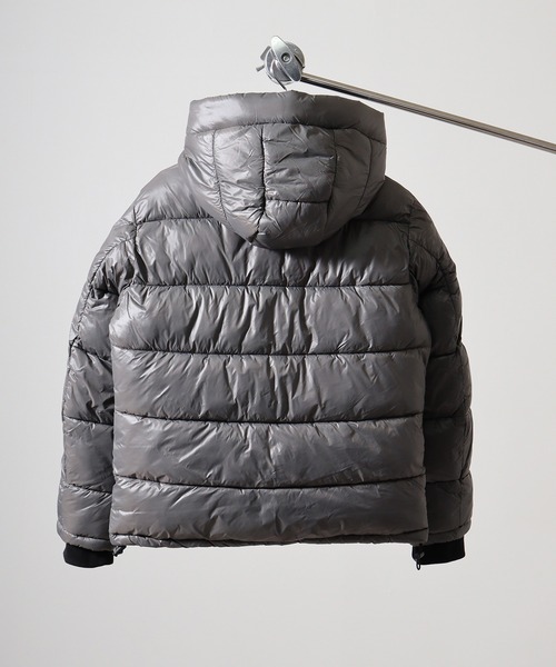 SUGGESTION ダウンジャケット ダウン Silent-processed padded hood