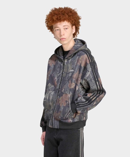 adidas（アディダス） パーカー カモ フード付き フルジップ
