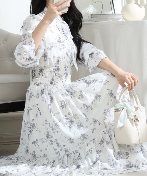 Lace Ladies（レースレディース） ワンピース 花柄 ウエスト