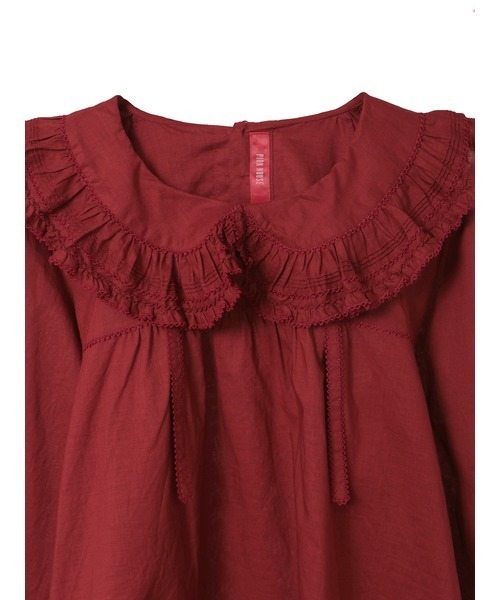 PINK HOUSE（ピンクハウス） ブラウス シャツ フリル襟付きローン