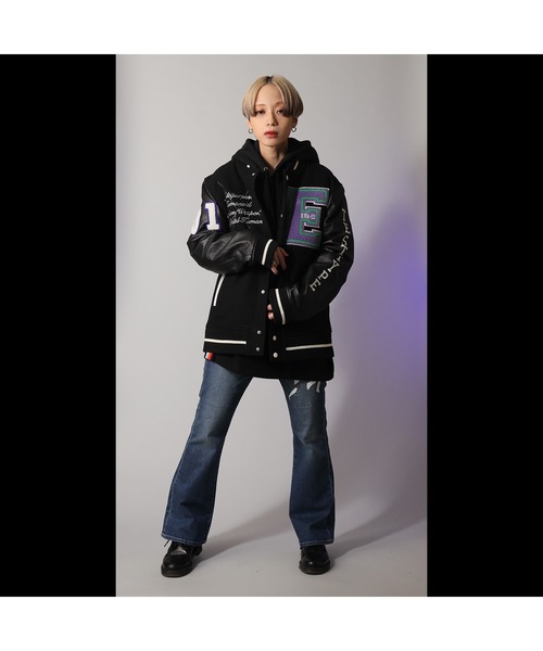 RADIO EVA スタジャン RADIO EVA 862 EVANGELION BASEBALL JACKET