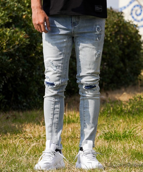 adamsJUGGLER（アダムスジャグラー） ジーンズ L/インディゴダメージ