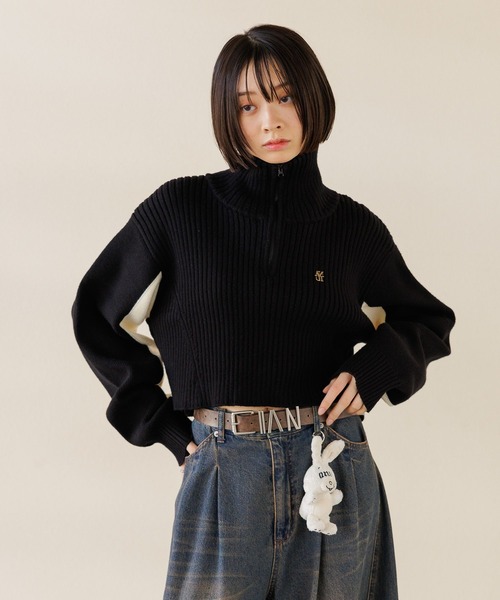 Anui（アニュイ） ニット セーター 「UNISEX/2サイズ展開」バイカラー