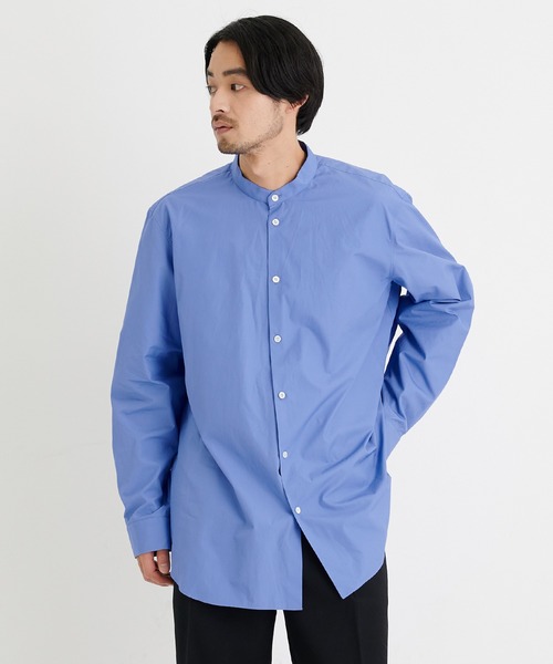 ATON（エイトン） シャツ SUVIN BROAD BAND COLLAR SHIRT/スヴィン