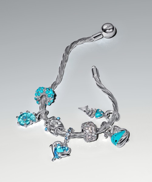 PANDORA（パンドラ） チャーム ターコイズカラー クジラ ダングル