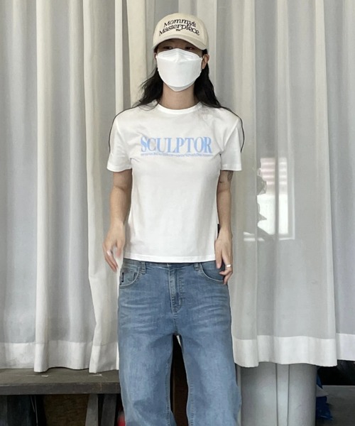 SCULPTOR（スカルプター） tシャツ Classic Logo Piping Crop Top