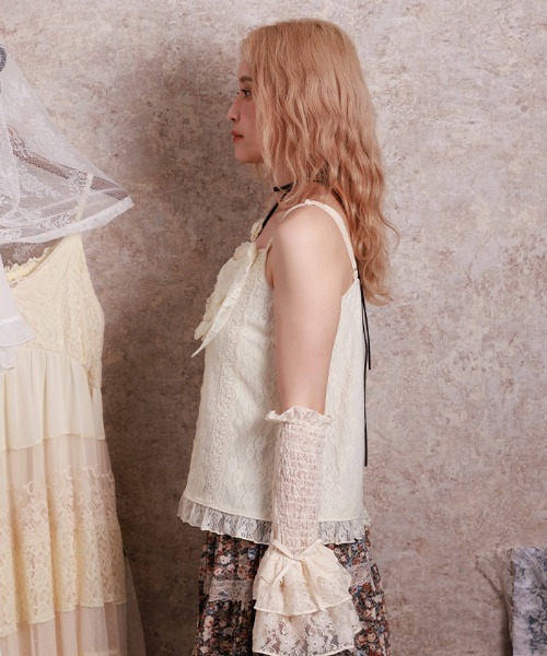 axes femme（アクシーズ ファム） キャミソール レーシービッグリボン