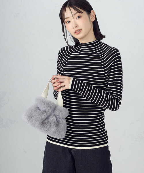 MONO COMME CA（モノコムサ） ハンドバッグ フェイクファーバッグ