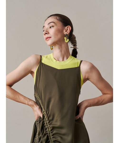 UN3D.（アンスリード） ワンピース COLOR CODE GATHER CAMI OP