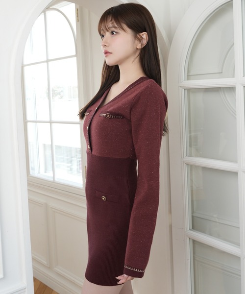 LIP SERVICE（リップサービス） ワンピース チェーンステッチ