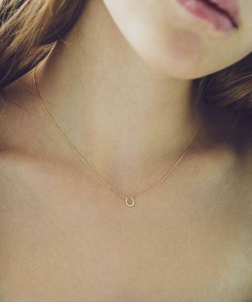 ete（エテ） ネックレス K18YG ホースシュー ダイヤモンド ネックレス