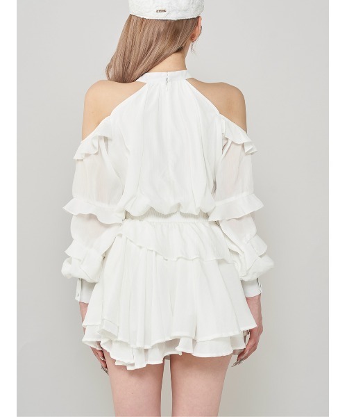 Darich（ダーリッチ） ワンピース ボリュームシフォンミニワンピース