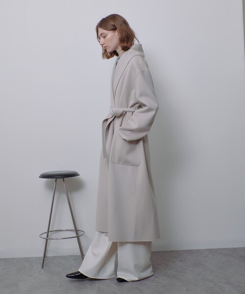 allureville（アルアバイル） トレンチコート コート カシミヤ混リバー