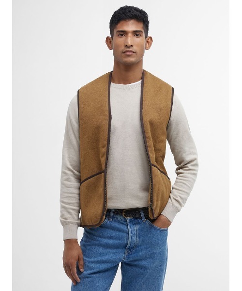 ブラウン モッズコート 36サイズ リラクス ライナー ファーベスト付