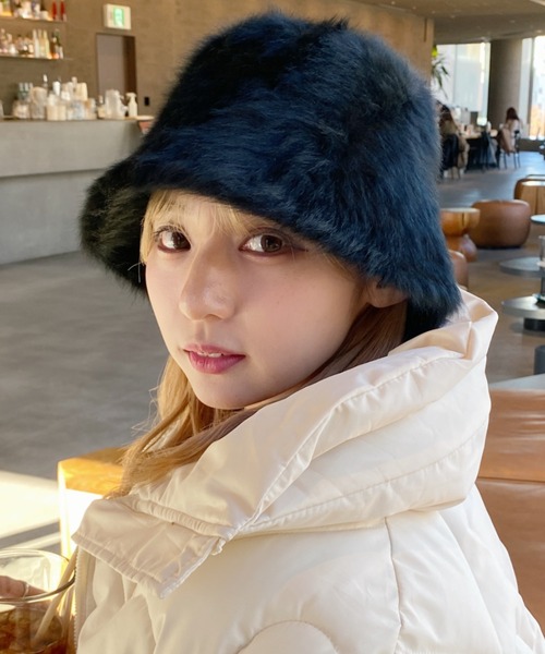 帽子 ハット シャギーファーバケットハット レディース : ZOZOTOWN