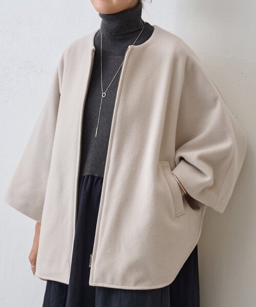 BEARDSLEY（ビアズリー） コート アウター ウールポンチョコート