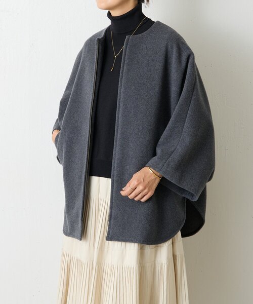 BEARDSLEY（ビアズリー） コート アウター ウールポンチョコート