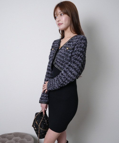 LIP SERVICE（リップサービス） ワンピース クラシカルツイード