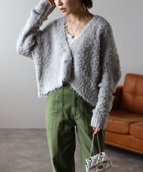 Bonjour Sagan（ボンジュールサガン） カーディガン 起毛ディープV