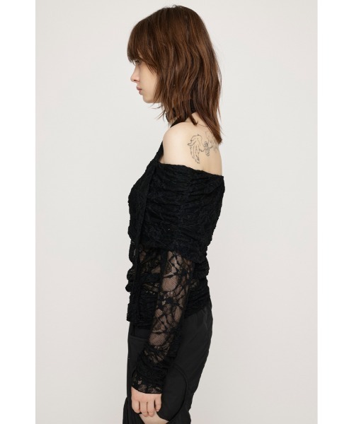 SLY（スライ） ブラウス シャツ OFF SHOULDER CUT LACE TOPS オフ