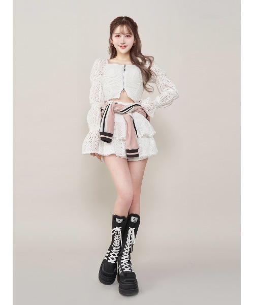 Darich（ダーリッチ） ラインベロアショートフーディ レディース