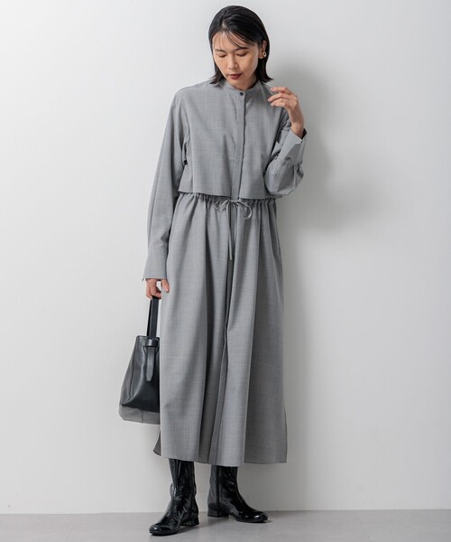 23区（ニジュウサンク） ワンピース 「洗える」TWマットクロス シャツ