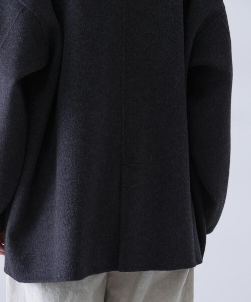 かぐれ コート アウター ウールテーラードショートコート レディース