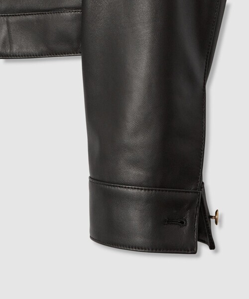 ANAYI（アナイ） レザージャケット ライダース ラムレザーステンカラー