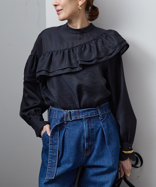 VERMEIL par iena（ヴェルメイユパーイエナ） ブラウス シャツ シアー