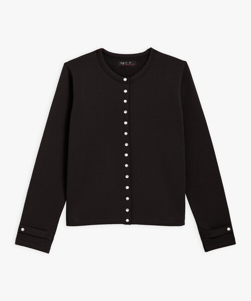 agnes b.（アニエスベー） カーディガン コットン メルトン 長袖
