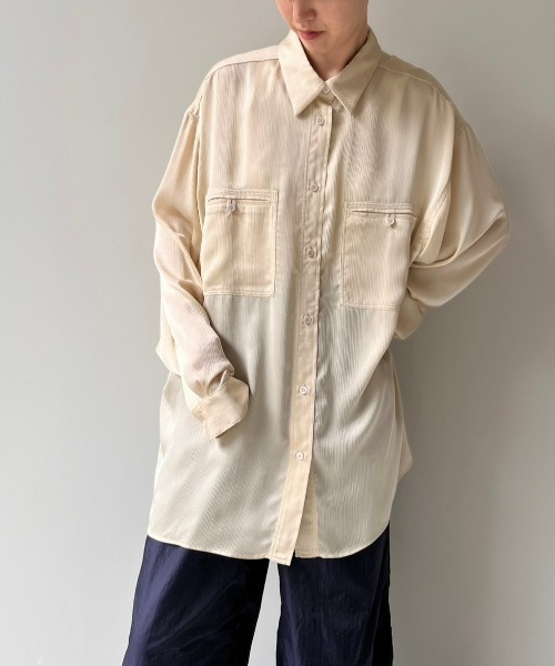 anuke（アンヌーク） ブラウス シャツ Satin Over Shirts レディース