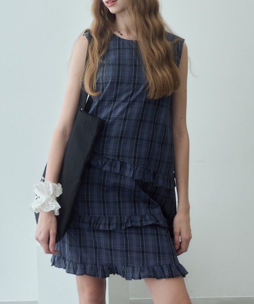 Birthday room（バースデイルーム） ワンピース チェックノースリーブ