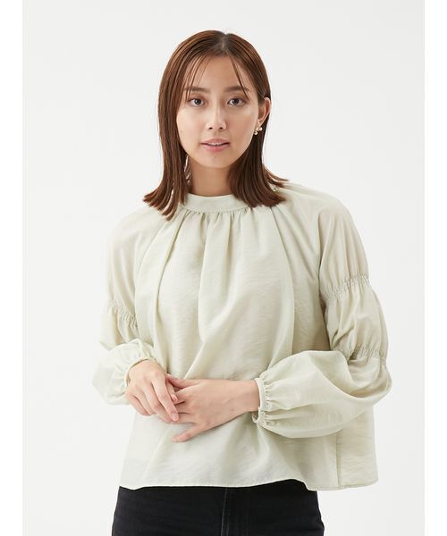 Mila Owen（ミラオーウェン） ブラウス シャツ ギャザーバックリボン