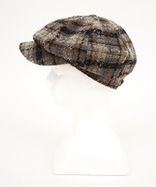 帽子 キャスケット an meets zakka チェック柄ネップツイード