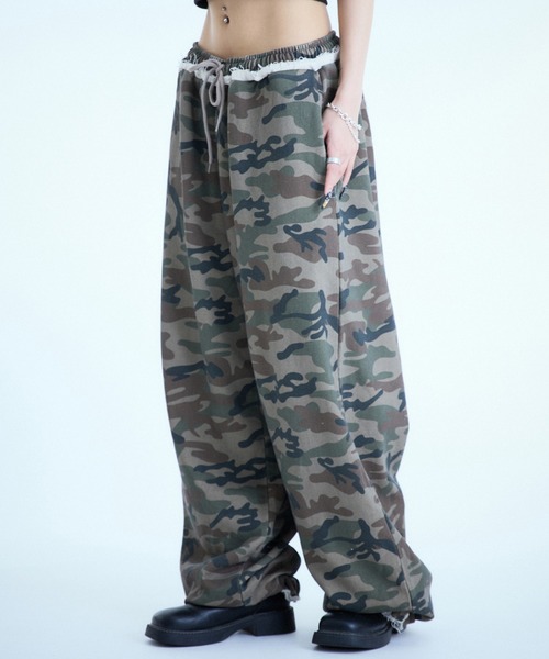 スウェットパンツ ジャージ アソート柄スウェットパンツ「SETUP着用