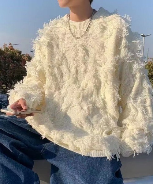 FreeZone セーター ニット ダメージ フリンジニット メンズ レディース