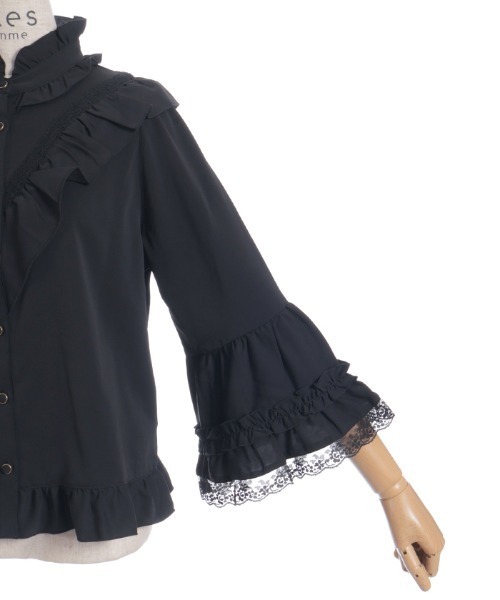 axes femme（アクシーズ ファム） ブラウス シャツ 姫袖風フレア袖