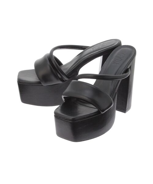 GYDA（ジェイダ） サンダル アシンメトリーラインパディングチャンキー