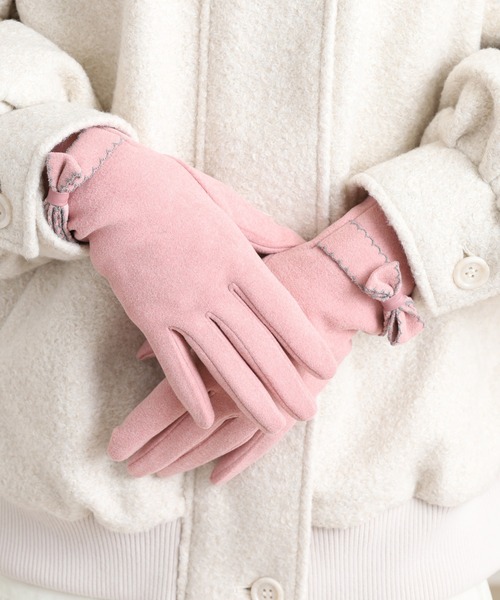 FUNALIVE（ファンアライブ） 手袋 リボンパイピング手袋 レディース